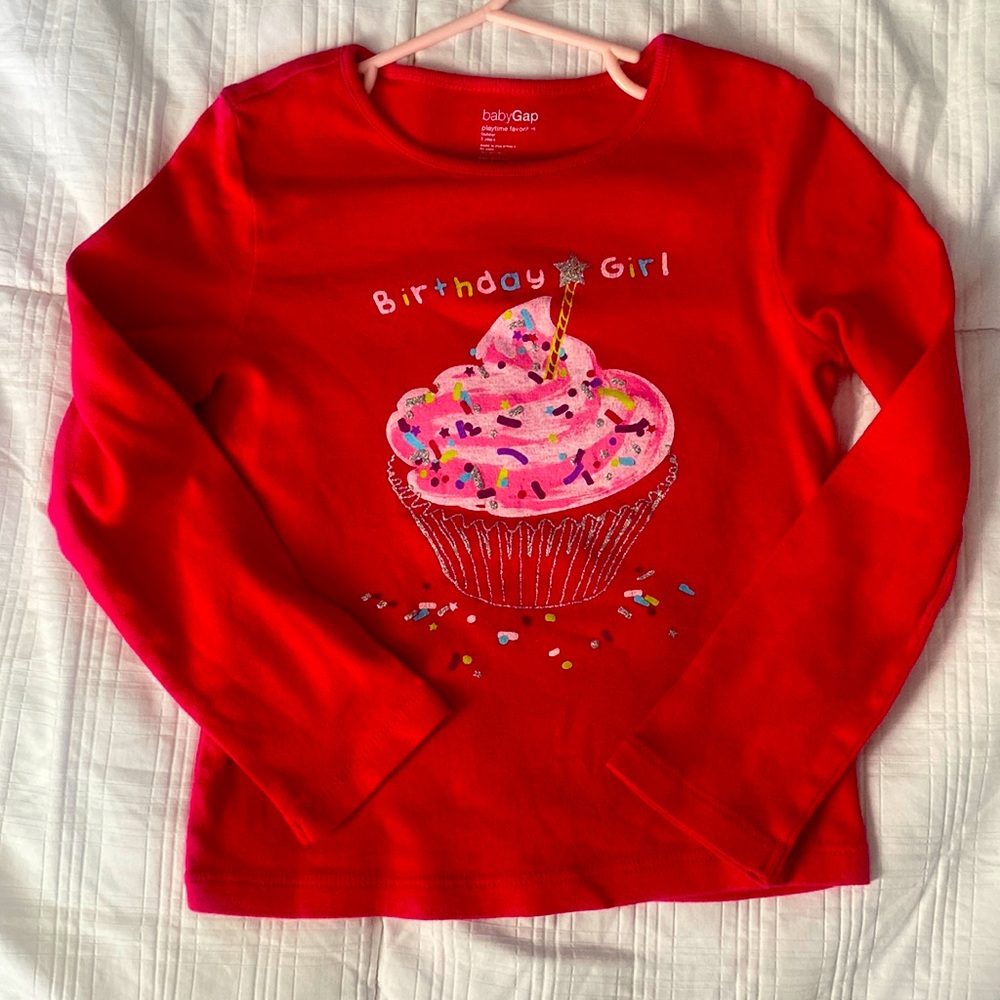 3/$20 BabyGap girls birthday shirt